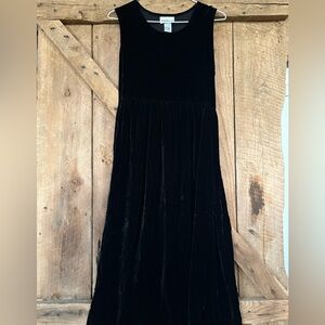 Black Velvet sleeveless Dress Medium